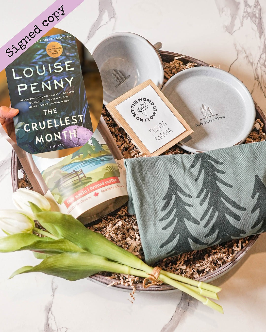 Gift basket + signed book